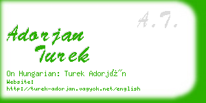 adorjan turek business card